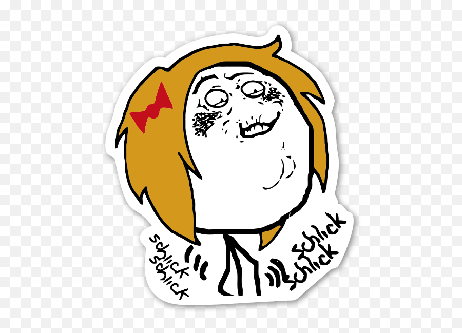 Fap Fap Schlick Chic Rage Face Sticker - Fap Meme Emoji,Fap Emoji