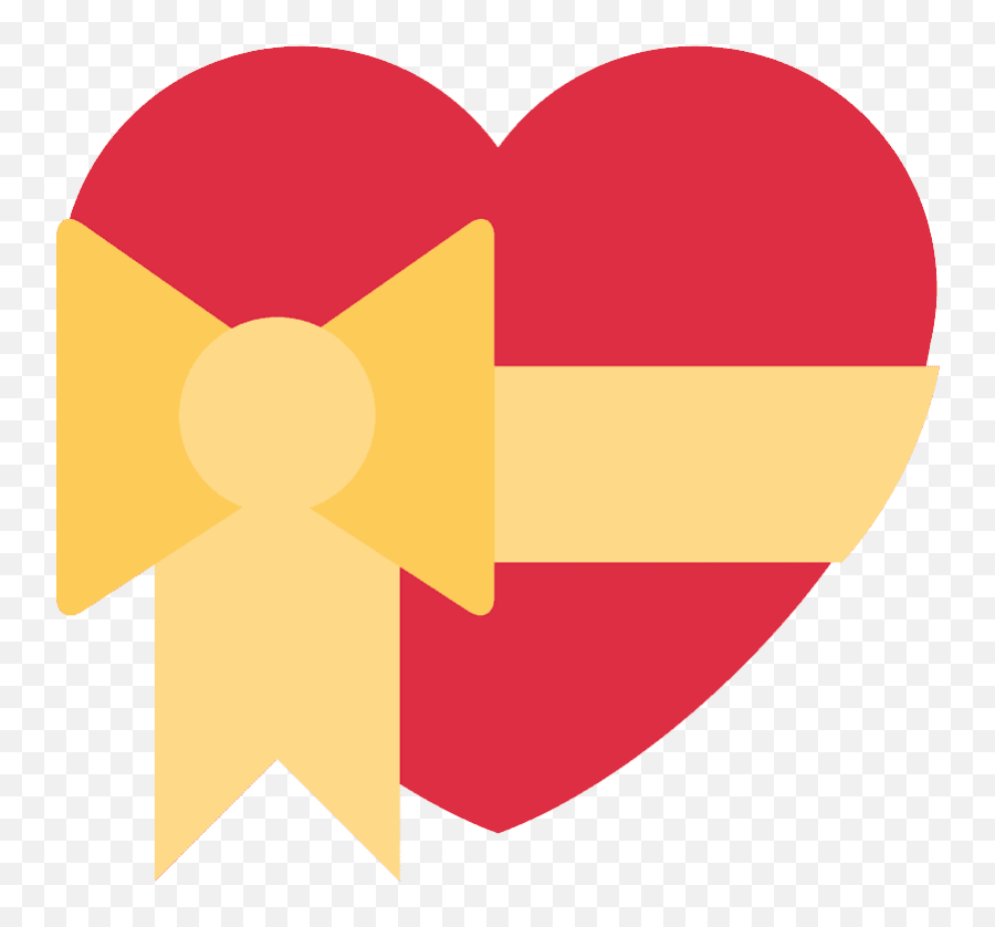 Heart With Ribbon Emoji Clipart - Transparent Heart Emoji Twitter,Black Ribbon Emoji