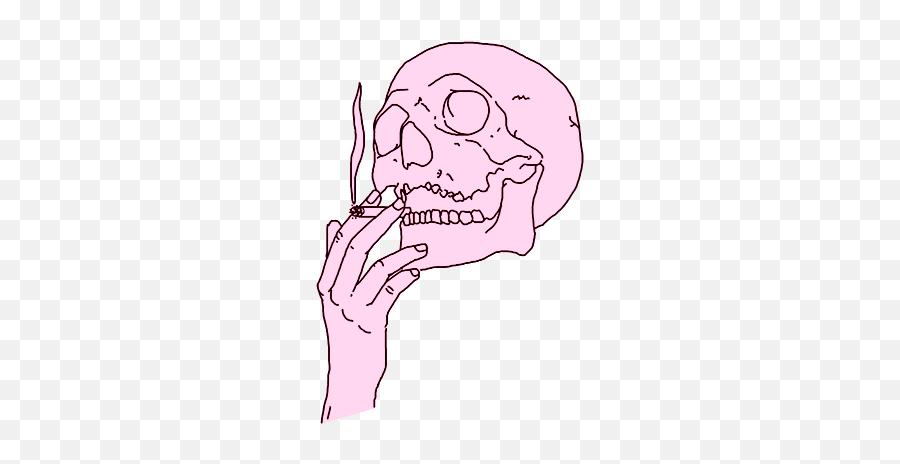 Transparent Smoke Tumblr Sugar Skull Background - Lowgif Transparent Gif Smoking Emoji,Sugar Skull Emoji