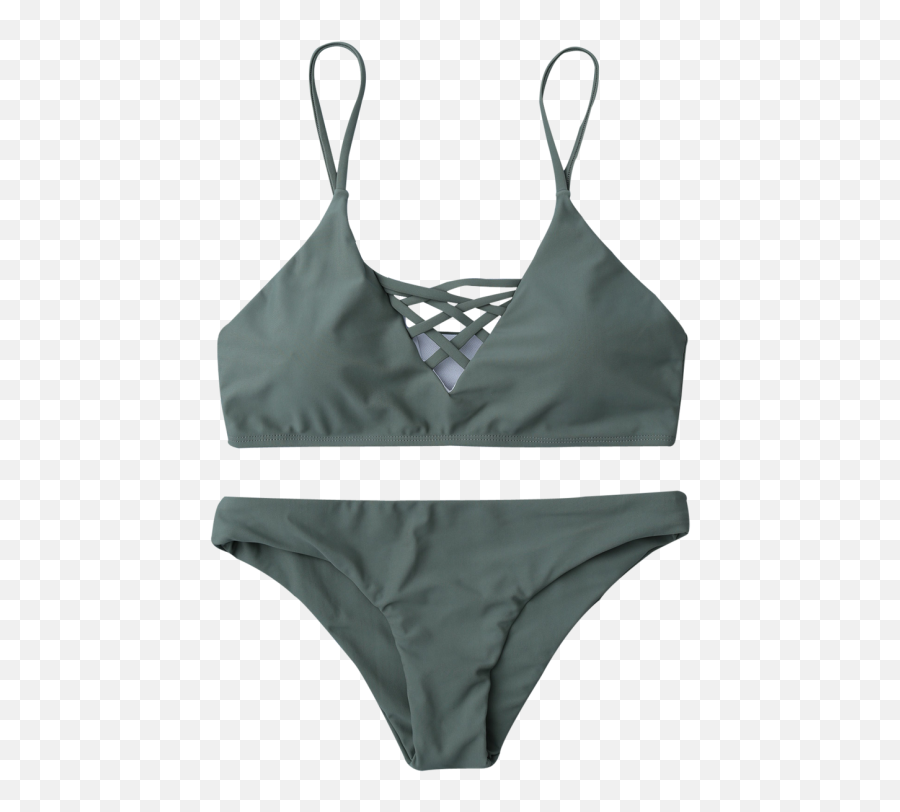 Bikini Png Transparent Images Png All - Zaful 2 Piece Lace Green Emoji ...