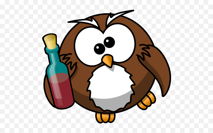 Drunk Owl - Cartoon Owl Emoji,Emoji For Drunk