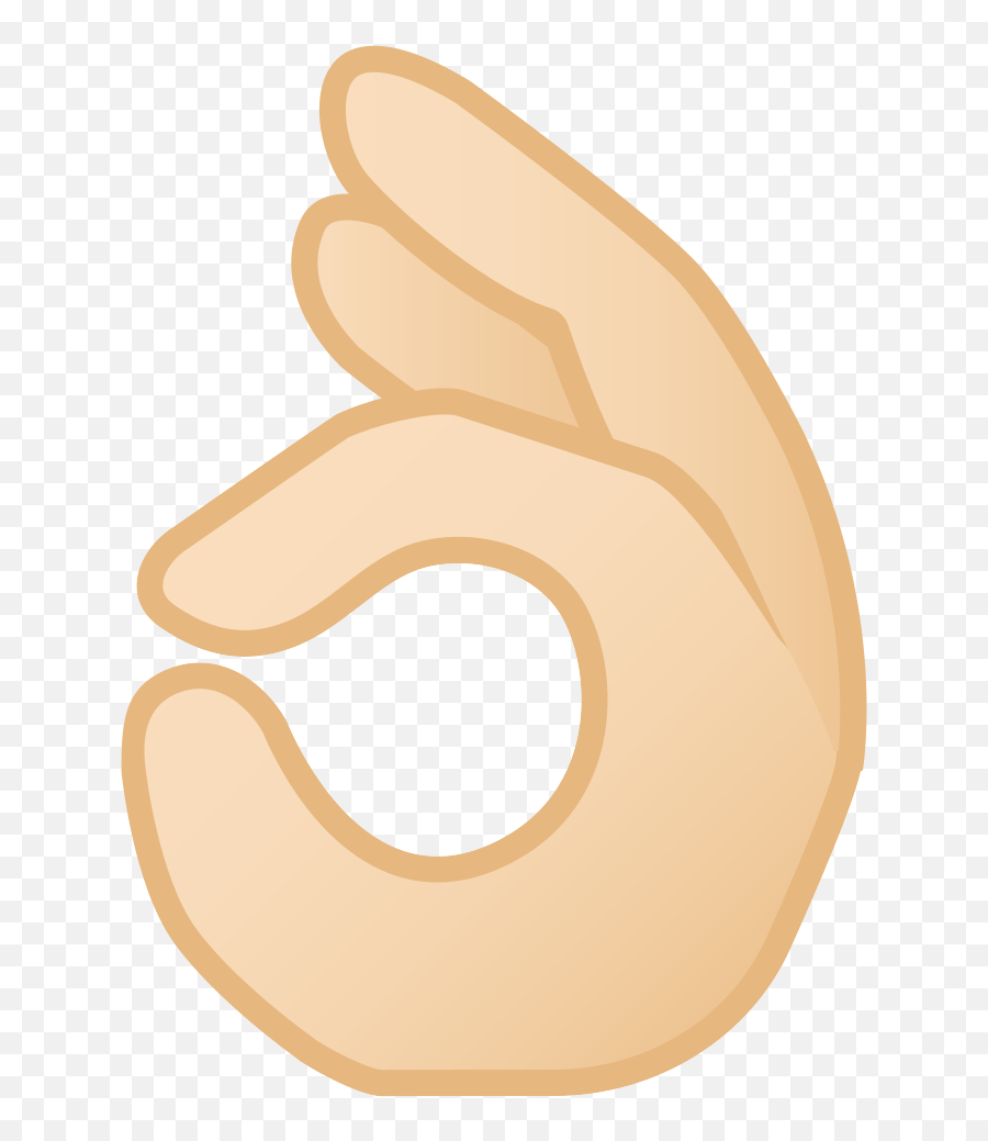 Ok Hand Light Skin Tone Icon - Ok Hand Emoji,Okay Emoji