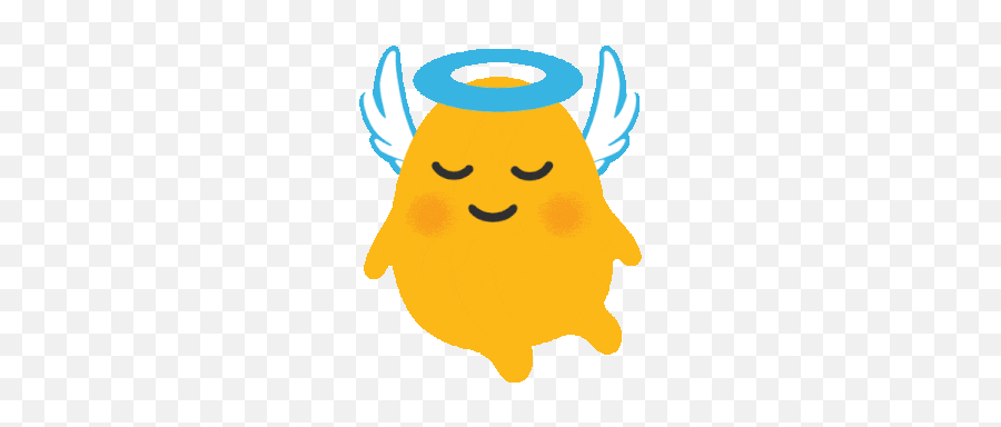 Emoji Blob Angel Smile Happy Nice - Animated Blob Emoji Gif,Emoji Blob