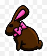 Chocolate Bunny Pin - Club Penguin Bunny Pin Emoji,Bunny Emojis
