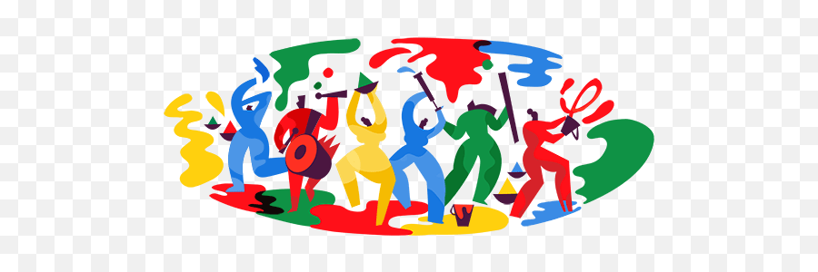 Celebrates Hindu Festival Holi - Gabriel García Márquez Google Emoji,Hindu Emoji
