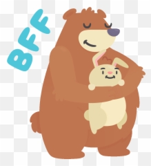 Cute Animals Stickers For Android Ios - Friendship Cute Hug Gif Emoji,Cuddle Emoticons