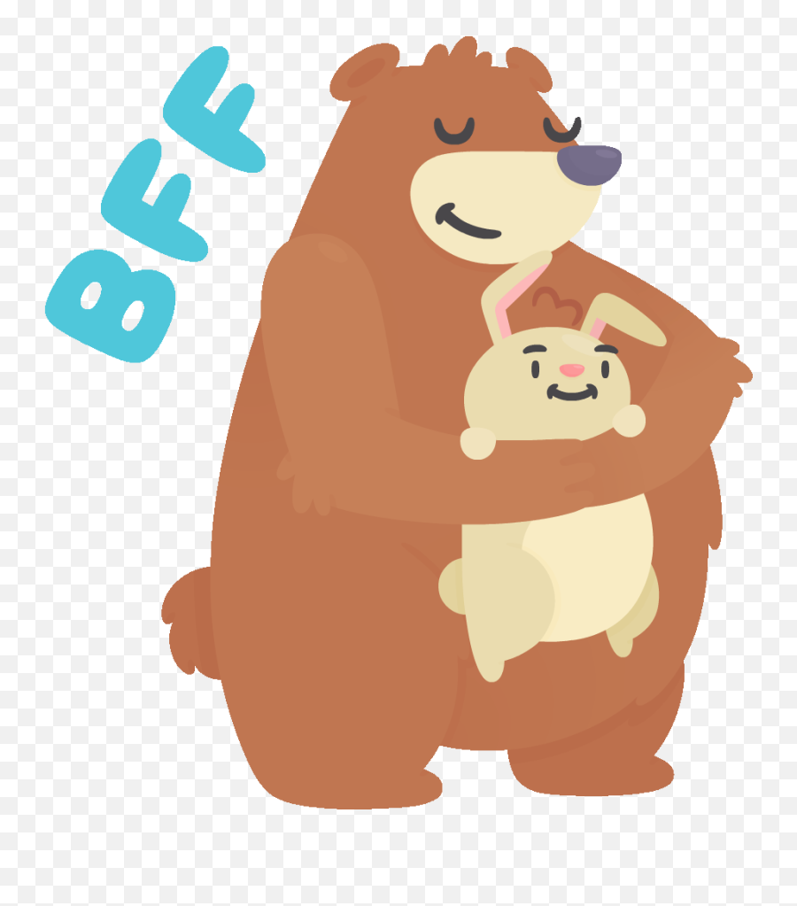 Cute Animals Stickers For Android Ios - Friendship Cute Hug Gif Emoji,Cuddle Emoticons