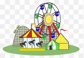 Vektorgrafikk Av Sirkus Med Fasiliteter - Theme Park Clip Art Emoji