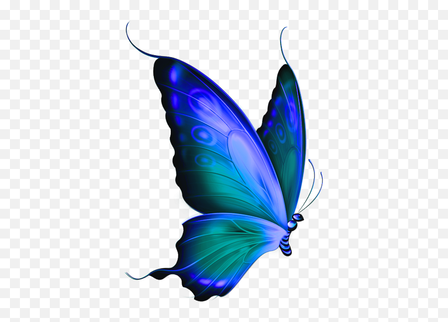 Butterfly Transparent Transparent Blue And Green Deco - Transparent Background Blue Butterflies Emoji,Butterfly Emoji