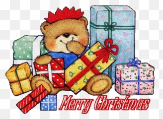 Santa Teddy Bears - Animated Gif Merry Christmas Gifts Emoji