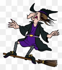 4570book - Ugly Witch On Broom Emoji