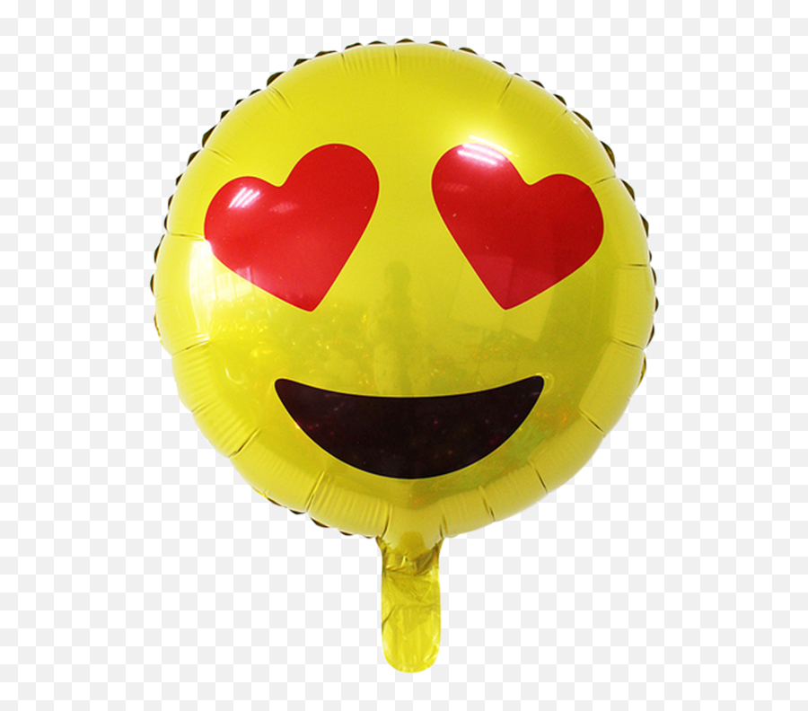 18 Inch Helium - Emoji Foil Balloon Gold,Emoticon Balloons