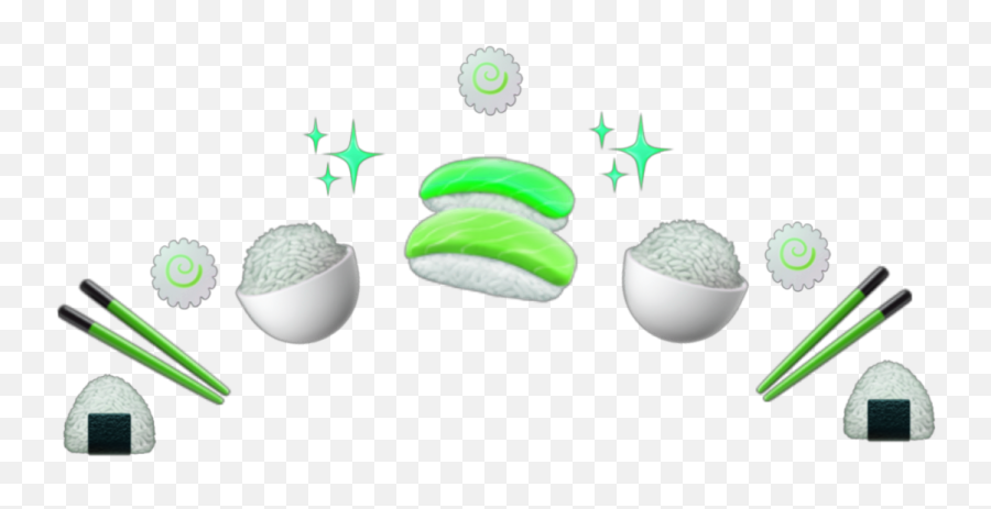 Green Sushi Emoji Crown - Illustration,Sushi Emoji