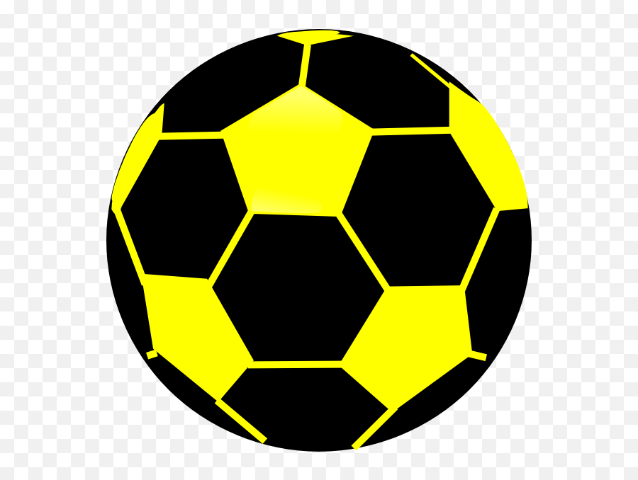 Black And Yellow Soccer Ball Clip Art At Clker - Clip Art Black And Yellow Ball Emoji,Soccer Emojis