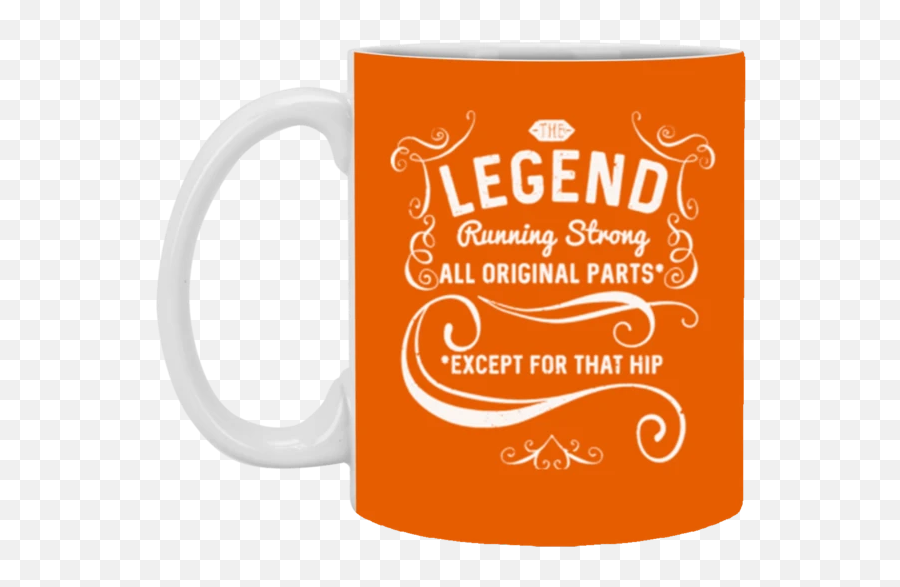 Mostly Original Parts Funny Hip Replacement Surgery Mug Coffee Mug 11 Oz Mug - Beer Stein Emoji,Emoji Level 71