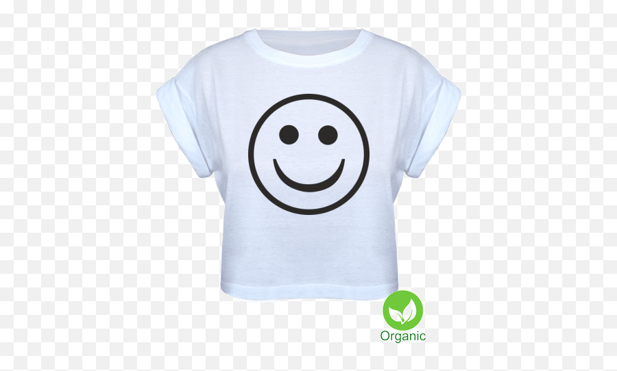 Ladies Crop Top With Printing Smiley - Superman Top Noi Emoji,Emoticon Shirt