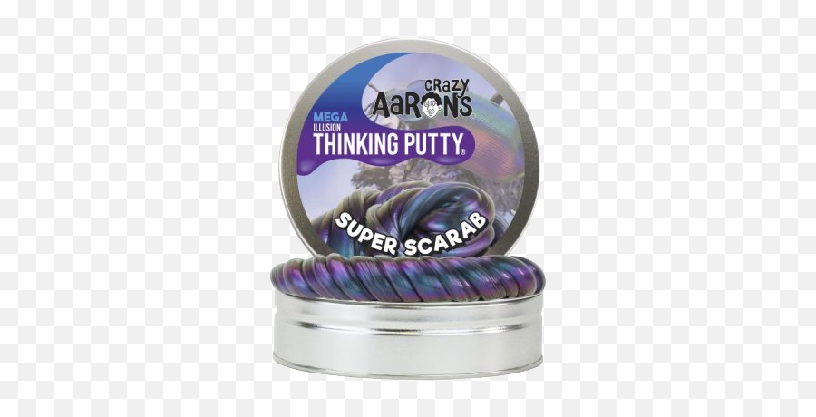 Crazy Aarons Thinking Putty - Super Scarab Mega Tin Crazy Aarons Emoji,Glowing Eyes Thinking Emoji