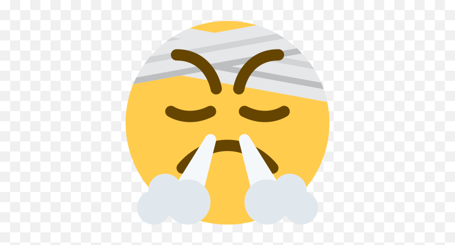 Emoticono Humo Por La Nariz Emoji,Bandage Emoji