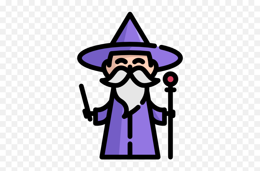 Characters - Cute Wizard Icon Emoji,Wizard Hat Emoji