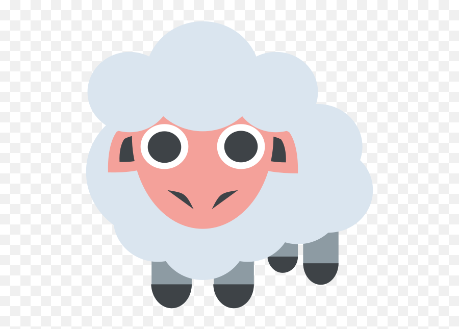 Emojione 1f411 - Sheep Emojis,Nose Blowing Emoji