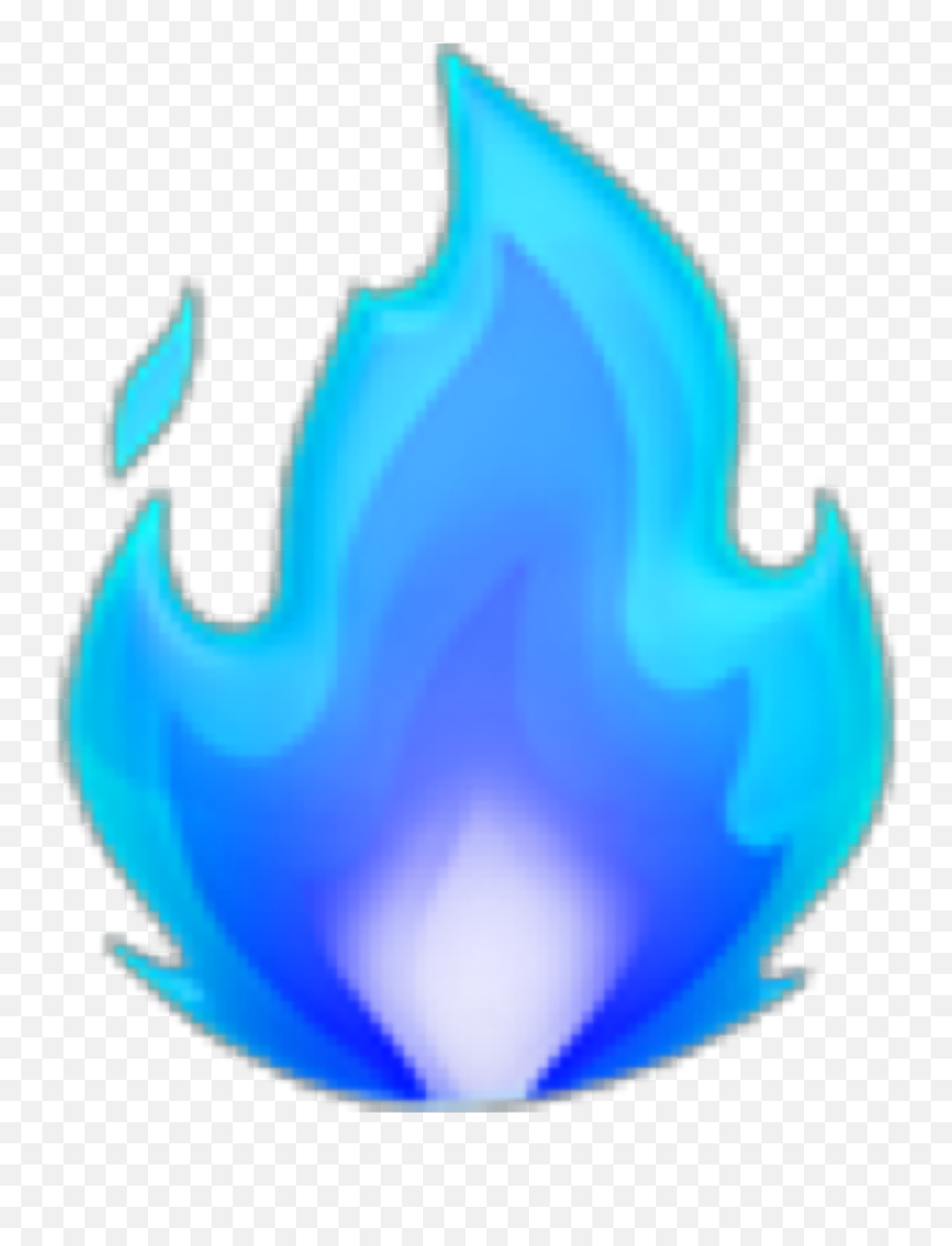 Fuego Fire Celeste Lightblue Emoji - Vertical,Fuego Emoji