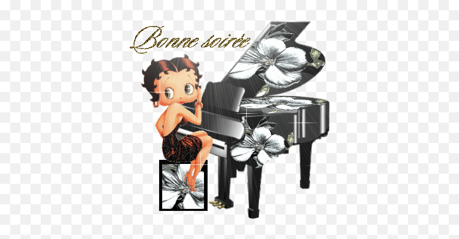 Friend Emoticonswallpapers Com Betty Boop Pinterest Cartoon - Bonne Soirée Piano Gif Emoji,Friend Emoticons