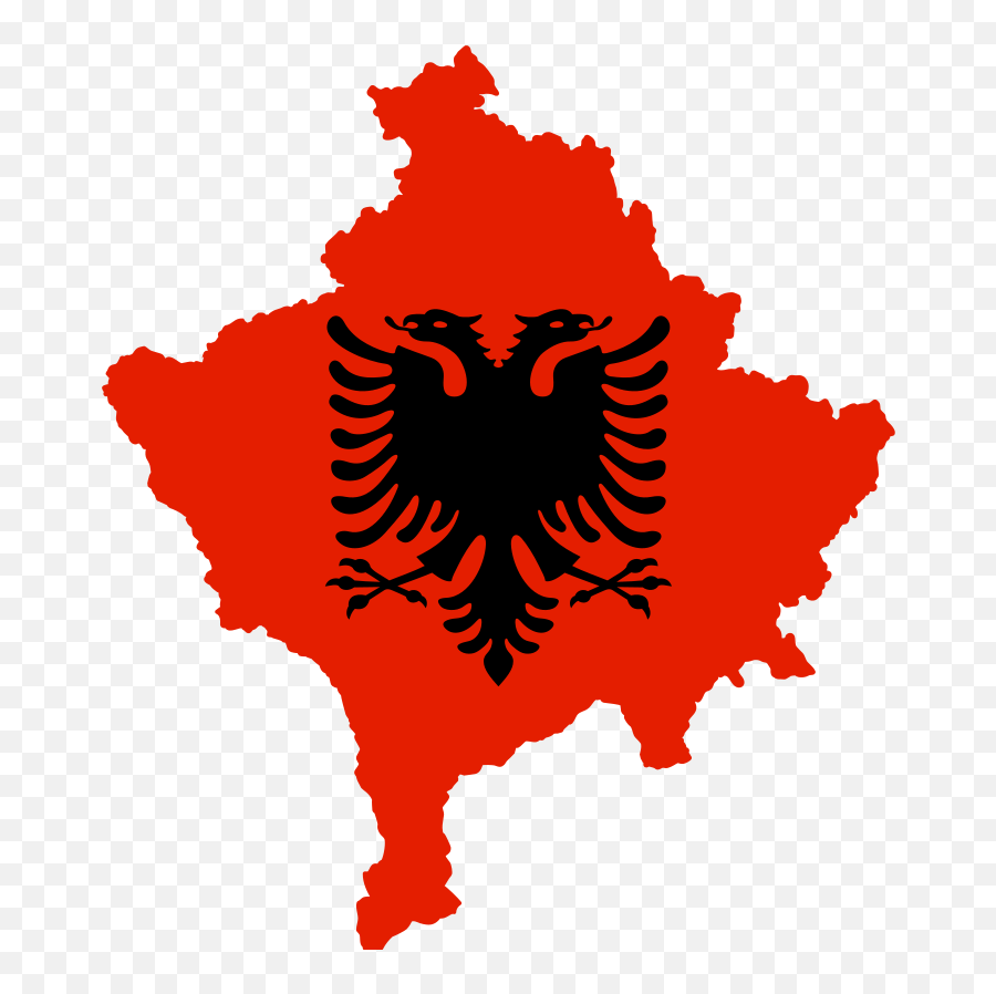 Kosovo With Flag Of Albania - Kosovo With Albanian Flag Emoji,Serbia Flag Emoji