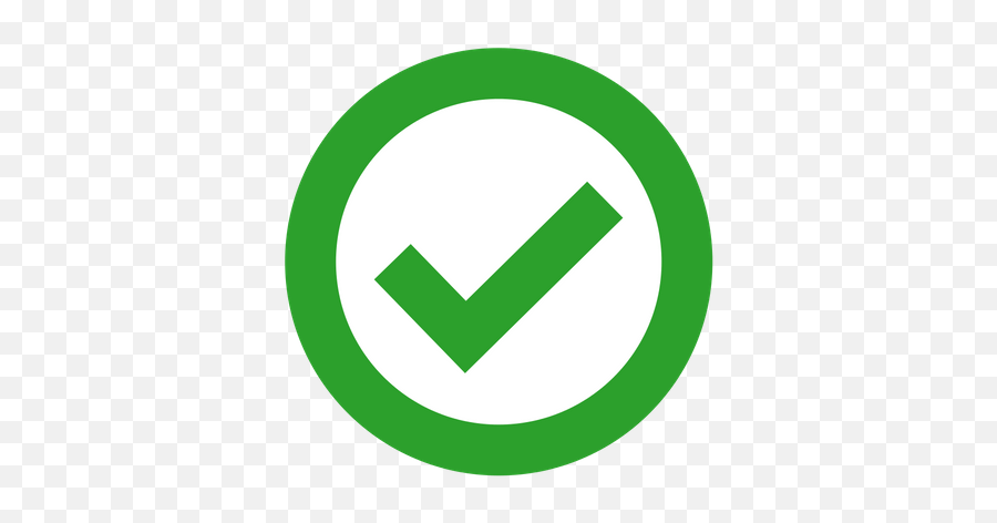 White Check In Green Circle Transparent Png - Green Check Png Emoji,Check Mark Emoji