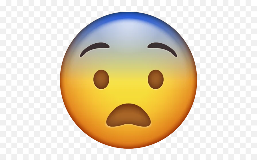 Fearful Emoji Iphone - Fearful Emoji,Okay Emoji