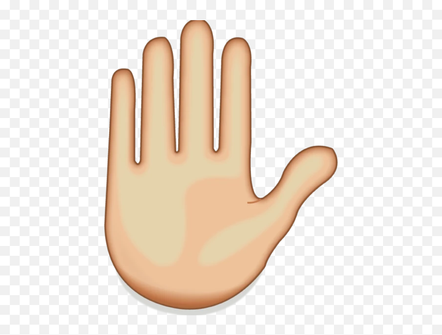 Raised Hand Emoji - Raised Hand Emoji Png,Hand Emoji