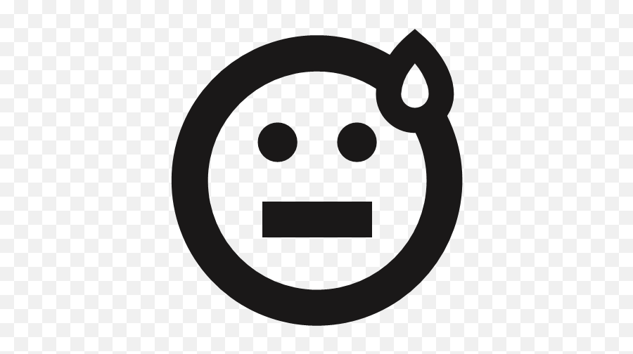Emoticon Emoticons Faint Nervous Sweat Thick Lines Icon Emoji,Sweat Emoji