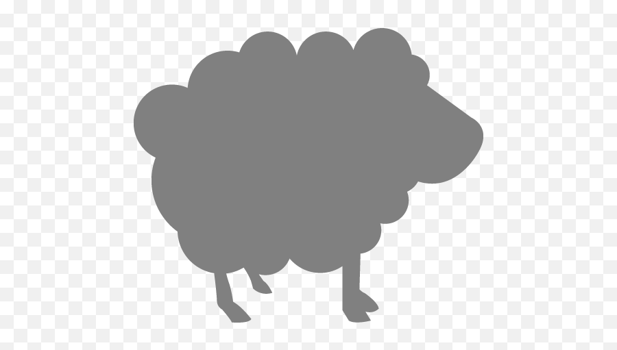 Gray Sheep 3 Icon - Icone Png Blue Sheep Emoji,Sheep Emoticon