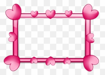 Pink Hearts Border Vector Image - Frames Clipart Emoji