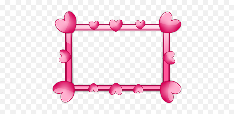 Pink Hearts Border Vector Image - Heart Frames Clipart Emoji,Two Pink Hearts Emoji