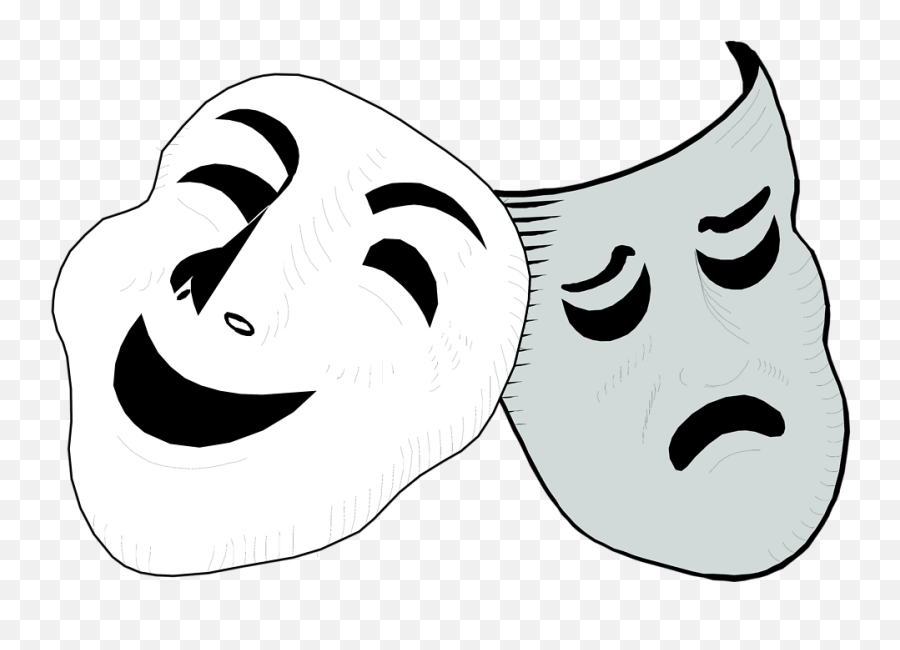 Drama Mask Theatre Theater Drapes And - Transparent Background Emotion Clipart Emoji,Drama Mask Emoji