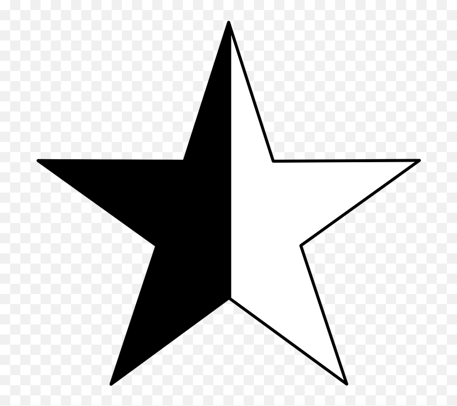 Free Half Fruit Vectors - Half A Black Star Emoji,Empty Star Emoji