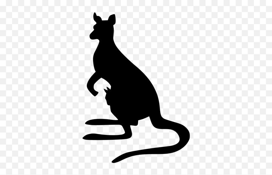 Känguru - Kangaroo Clipart Black Emoji,Fox Emoji