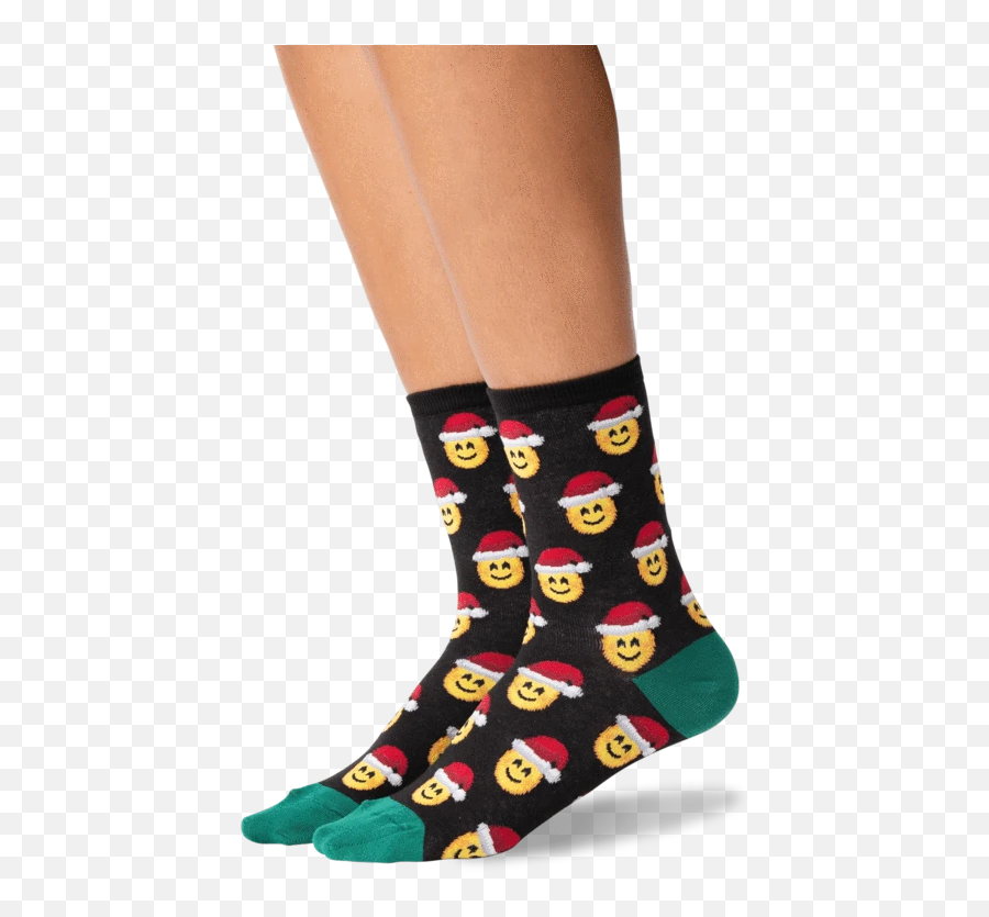 Womens Santa Smile Emoji Socks - Sock,Emoji Dress For Kids