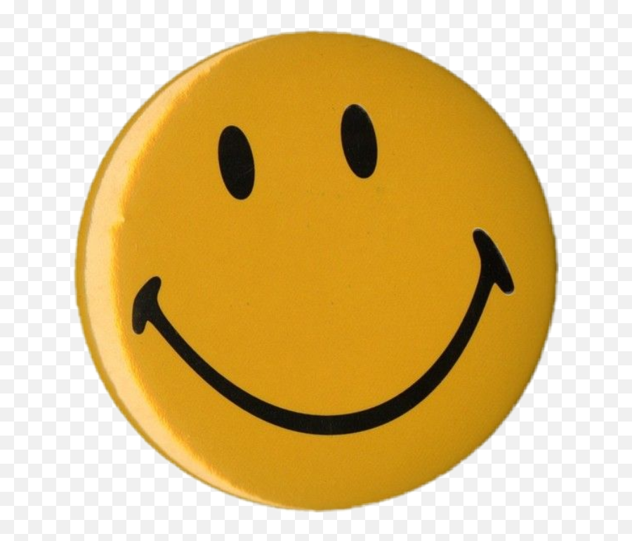 Aesthetic Tumblr Yellow Smile Smiley Face Pin Circle - Smiley Face Aesthetic Png Emoji,Circle Emoticon