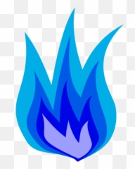 Fire Icon - Transparent Blue Emoji