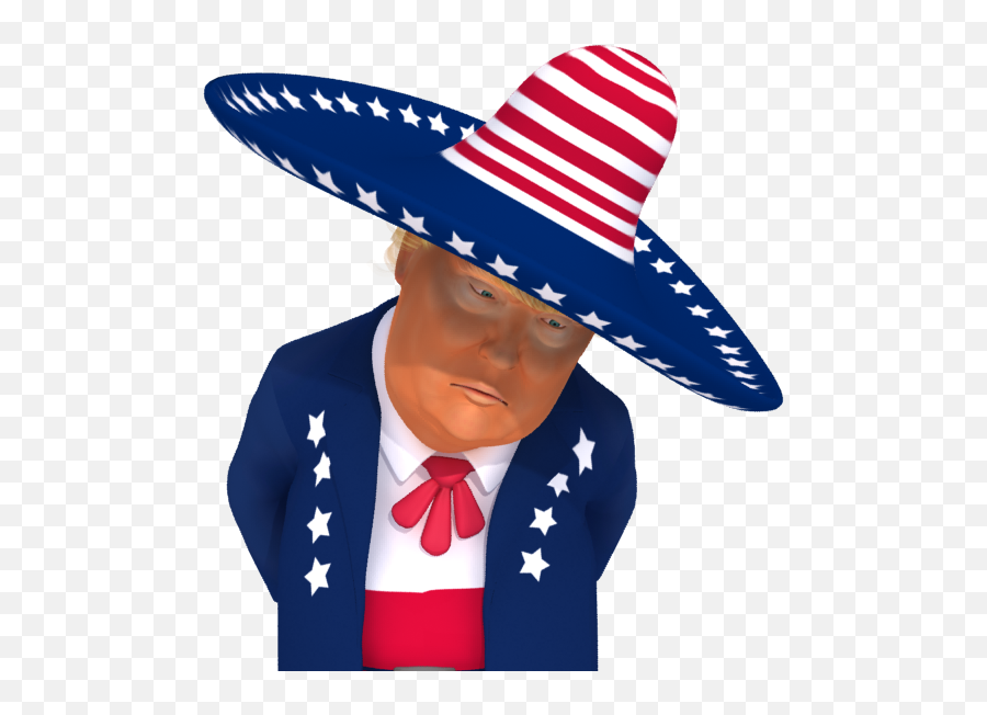 Disappointed Trump 3d Caricature - Sad Transparent Trump Png Emoji,Mariachi Emoji