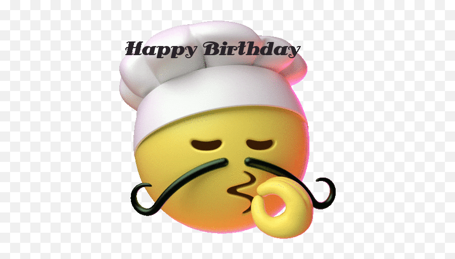 Free Emoji Birthday Greeting Cards In - Gif De Chef Animados,Yellow Card Emoji