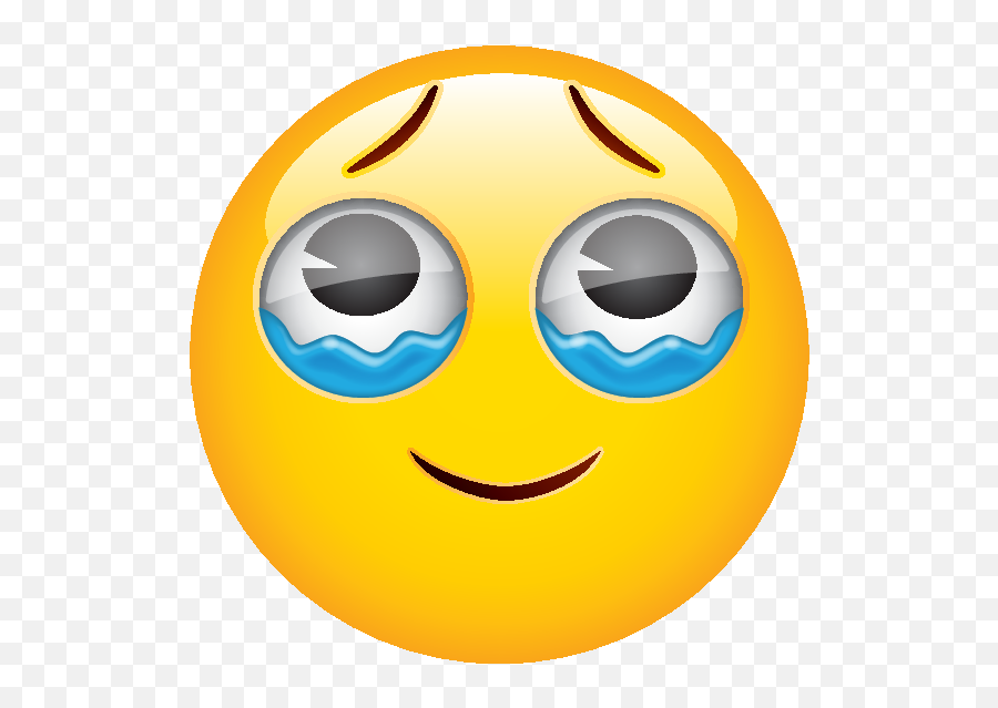 Happy Tears Face - Happy Face With Tears Emoji,Happy Cry Emoticon