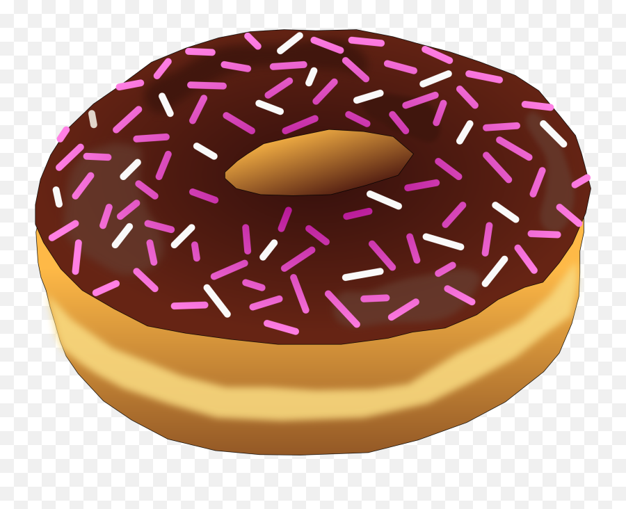 Download Pink Doughnut Png Download - Rainbow Donut Cartoon Doughnut Clipart Emoji,Donut Emoji Png