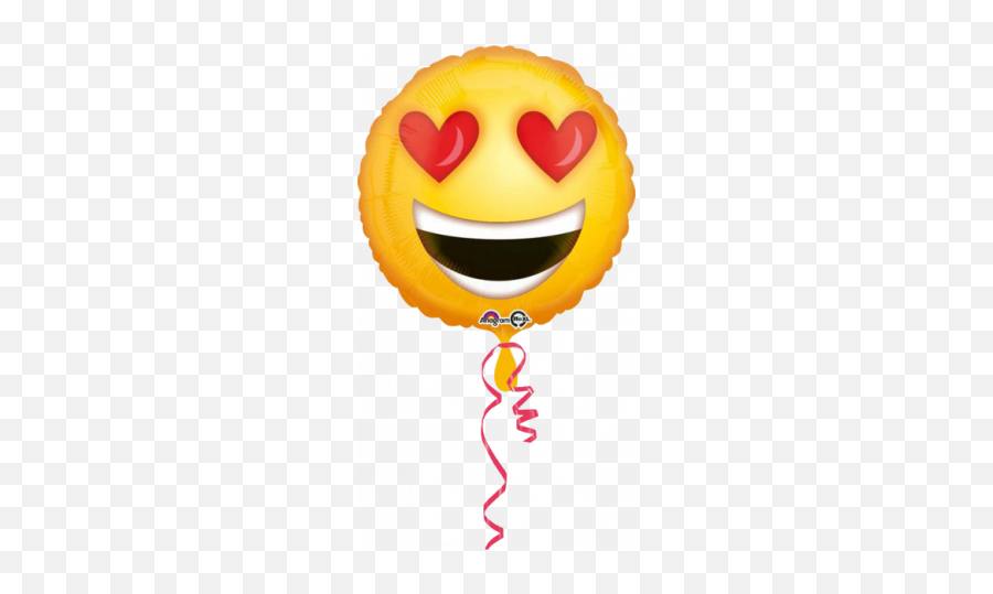 Emoji Hjerte Folie Ballon - Love Emoji Gift,Pom Pom Emoji