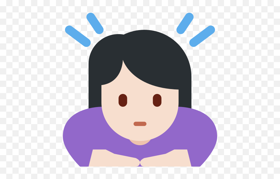 Woman Bowing Emoji With Light Skin Tone Meaning - Meaning,Bowing Emoji