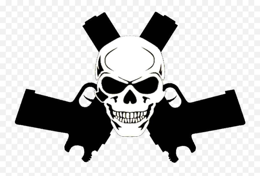 Guns Skull Crossbones - Skull And Guns Clipart Emoji,Skull And Crossbones Emoji