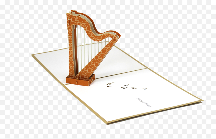 Harp Pop Up Card - Konghou Emoji,How To Get Emoji Love On Musically