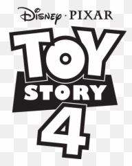 Toy Story 4 Logo Black - Coloring Pages Emoji