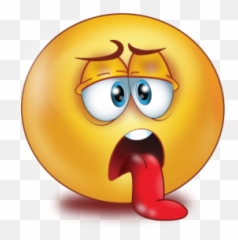 Sick Face With Long Tongue Emoji